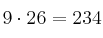 9 \cdot 26 = 234