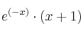 e^{(-x)} \cdot (x+1)