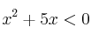 x^2+5x < 0