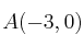 A(-3,0)