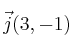 \vec{j}(3,-1)