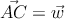\vec{AC} = \vec{w}