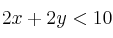 2x+2y < 10