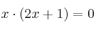 x \cdot (2x + 1) = 0