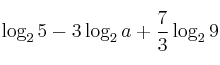 \log_2 5 -3\log_2 a + \frac{7}{3} \log_2 9 \log_2 5 -3\log_2 a + \frac{7}{3} \log_2 9