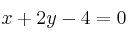 x+2y-4=0 x+2y-4=0