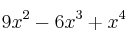 9x^2-6x^3+x^4