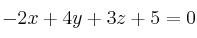 -2x+4y+3z+5=0