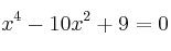 x^4-10x^2+9=0