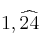1,\widehat{24} 1,\widehat{24}