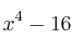 x^4 - 16