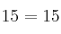 15 = 15