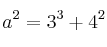a^2=3^3+4^2