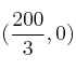 (\frac{200}{3},0)
