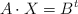 A \cdot X = B^t