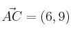 \vec{AC}=(6,9) \vec{AC}=(6,9)