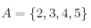 A=\{2,3,4,5\}