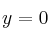 y=0