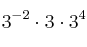  3^{-2} \cdot 3 \cdot 3^4 