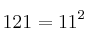 121= 11^2