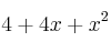 4 + 4x + x^2