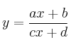 y=\frac{ax+b}{cx+d}