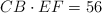  CB \cdot EF = 56
