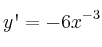 y\textsc{\char13}=-6x^{-3}