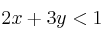 2x+3y < 1