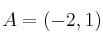 A=(-2,1)