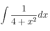 \int \frac{1}{4+x^2} dx