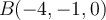 B (-4,-1,0)