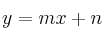 y = mx + n