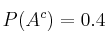 P(A^c)=0.4