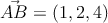 \vec{AB} = (1,2,4)