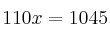 110x = 1045