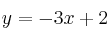 y = -3x + 2