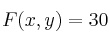 F(x,y)=30