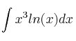 \int x^3 ln(x) dx