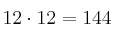 12 \cdot 12 = 144