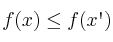 f(x) \leq f(x\textsc{\char13})