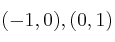 (-1, 0), (0, 1)