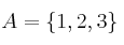 A=\{1,2,3\}