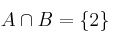 A \cap B = \{2\}