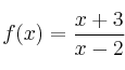 f(x)=\frac{x+3}{x-2}