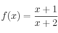 f(x)=\frac{x+1}{x+2}