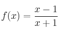 f(x) = \frac{x-1}{x+1}