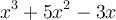 x^3+5x^2-3x