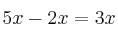 5x - 2x = 3x