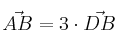 \vec{AB} = 3 \cdot \vec{DB}